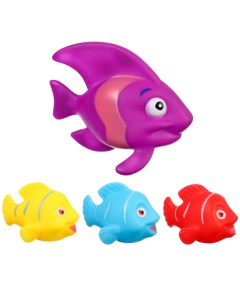 Набор игрушек для ванны Морские рыбки 4 шт виды МИКС Крошка я