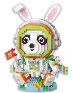 Конструктор Панда космонавт 1100 деталей NO 8118 Panda astronaut Micro Block Loz