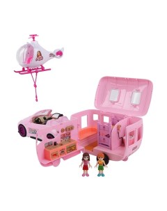 Игровой набор с двумя мини куклами 6 см и кабриолетом с прицепом Max & jessi