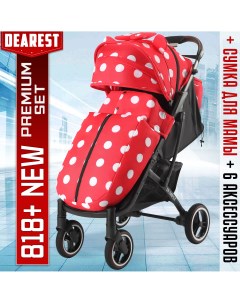 Прогулочная коляска 818 Plus NEW Black Premium Set Minnie с сумкой для мамы Dearest