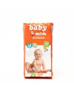 Подгузники для детей Econom 4 7 18 кг 40 шт Baby mom