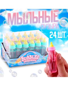 Мыльные пузыри нелопающиеся Бутылочки 8 6 x 2 1 см МИКС 24 шт Nobrand