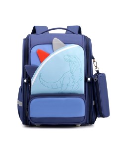 Рюкзак школьный для мальчиков подростков с пеналом синий Mibackpack