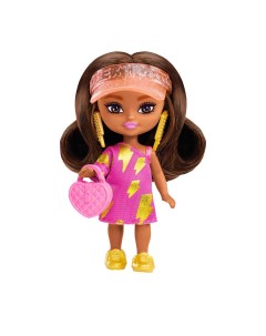 Кукла Extra Mini Minis в платье с молниями с аксессуарами и подставкой HPH20 Barbie
