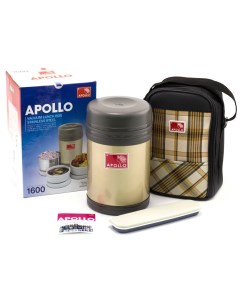 Термос с чашками 1 6 литров бежевый Apollo