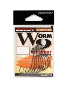 Крючки офсетные WORM 9 02 9шт Decoy