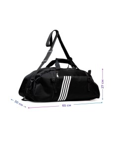 Спортивная сумка рюкзак B01 черная объем 45 литров Мир в сумке
