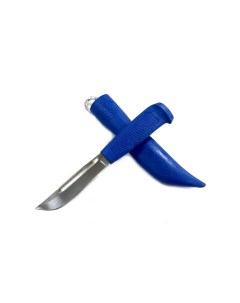 Нож Финский охотничий 95х18 резинопластик цвет синий Русский булат