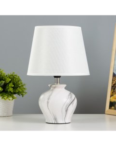 Настольная лампа Кумп E14 40Вт белый серый 20х20х30 см Risalux