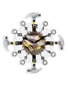 Часы настенные Инструмент плавный ход 33 х 33 см Соломон