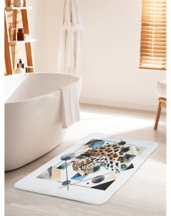 Коврик для ванной туалета Леопардовая геометрия bath_429953_60x100 Joyarty