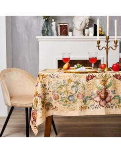 Набор столовый Floral pattern скатерть 147x184 2 см с ГМВО салфетки 40х Этель