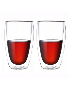 Набор стеклянных стаканов KM 9003 с двойными стенками 2 шт 450 мл Kamille