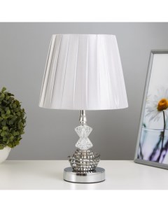 Настольная лампа с подсветкой Анфия Е27 40Вт хром 21х21х35 см Risalux