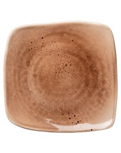 Тарелка сервировочная Marrone Reattivo 22x22 см коричневый Борисовская керамика