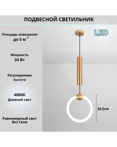 Светильник потолочный светодиодный 24Вт 4000К кольцо 245см Fedotov