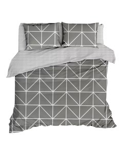Комплект постельного белья Basic полутораспальный ранфорс серый Cottonika