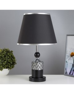 Настольная лампа с подсветкой Жасмин Е27 40Вт черно хромовый 28х28х45 5 см Risalux