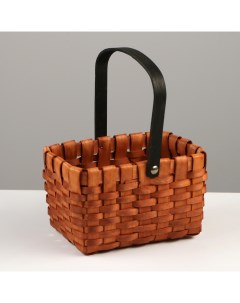 Корзина плетеная 22 x 15 x H12 5 26 см секвойя коричневый Nobrand