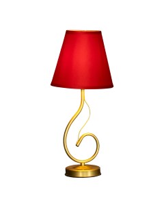 Настольная лампа Золото абажур красный MA 40233 G R E14 15 Вт Maesta