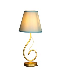 Настольная лампа Золото абажур голубой MA 40233 G B E14 15 Вт Maesta