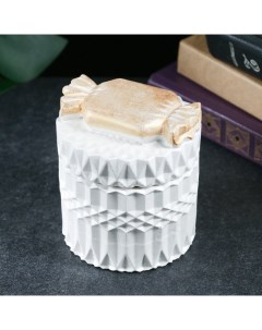 Шкатулка Конфетница перламутр с позолотой 15см Хорошие сувениры