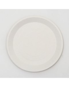 Бумажная тарелка крафт белая 23 х 23 см Doeco