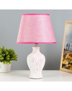Настольная лампа Власта E14 40Вт белый розовый 23х23х36 см Risalux