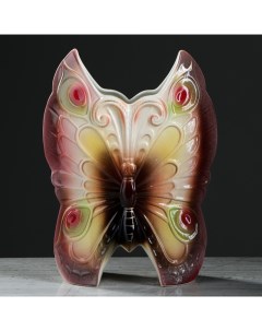 Ваза настольная Бабочка разноцветная 31 см микс керамика Керамика ручной работы