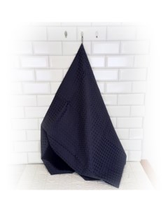 Полотенце Вафельное 100х150 Банное Тёмно серый Текс-дизайн