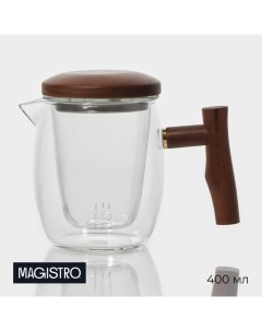 Чайник стеклянный заварочный с ситом 9495528 400 мл 15x9x11 5 см Magistro