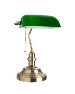 Настольная лампа с зеленым стеклянный плафоном Nobrand