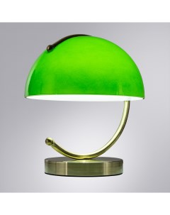 Настольная лампа с зеленым стеклянный плафоном Nobrand