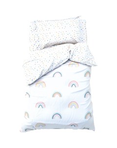 Комплект постельного белья Pretty rainbows полутораспальный бязь белый Этель