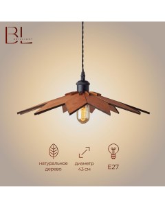 Люстра подвесная деревянная L33 темная вишня Brillight