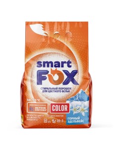 Стиральный порошок Горный Эдельвейс для стирки цветного белья 3 кг Smart fox