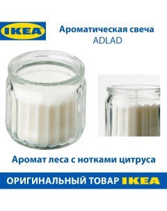 Ароматическая свеча ADLAD запах леса с нотками цитруса горение 12 ч 1 шт Ikea