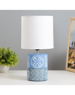 Настольная лампа Агата Е14 40Вт голубой 16х16х31 см Risalux