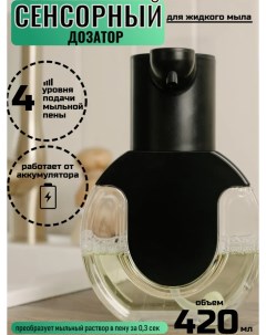 Дозатор для жидкого мыла сенсорный бесконтактный пенный черный 420 мл Energyday