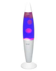 Лава лампа Rocket Белая Фиолетовая 35 см воск Amperia