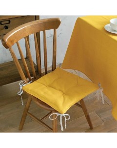Подушка на стул плоская 40х40 рис 30004 16 Basic желтый Унисон