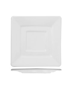 Набор квадратных блюдец 4 шт фарфоровые 13 2 см цвет белый Kunstwerk