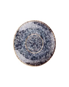 Набор блюдец 4 шт Stone фарфоровые 15 см цвет серый с синим Kunstwerk