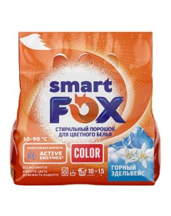 Стиральный порошок Color Горный Эдельвейс для стирки цветного белья 1 5 кг Smart fox
