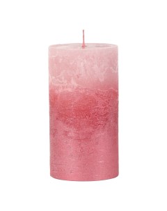 Свеча декоративная Рустик лак розовая 7 х 13 см Home interiors