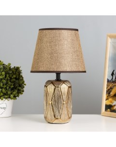 Настольная лампа Анде Е14 40Вт шоколадно золотистый 20х20х33 см Risalux