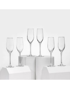 Набор стеклянных бокалов для шампанского Селест 160 мл 6 шт Luminarc