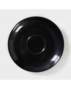Блюдце фарфоровое Акварель d 12 см цвет черный Башкирский фарфор