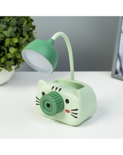Настольная лампа Киса LED 3Вт USB зеленый 9 5х7 4х22 см Bazar