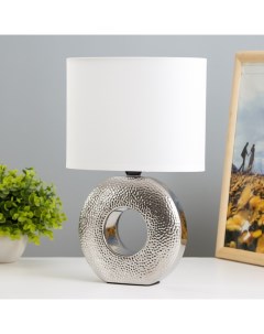Настольная лампа Палермо Е14 40Вт серебро 20х10х29 5 см Risalux